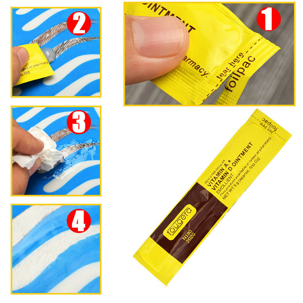 Permanent Makeup Kit Ruler Tattoo Pen Needle Practice Skin Ink Glue Ring Set