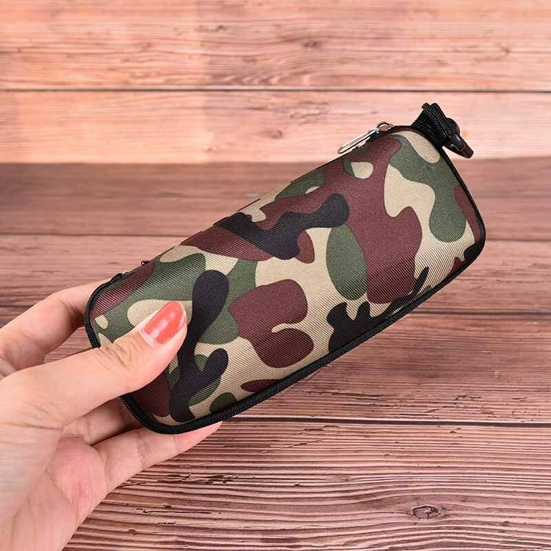 Glasses Box Sunglasses Case Camouflage Storage Protector zipper Container TKDD