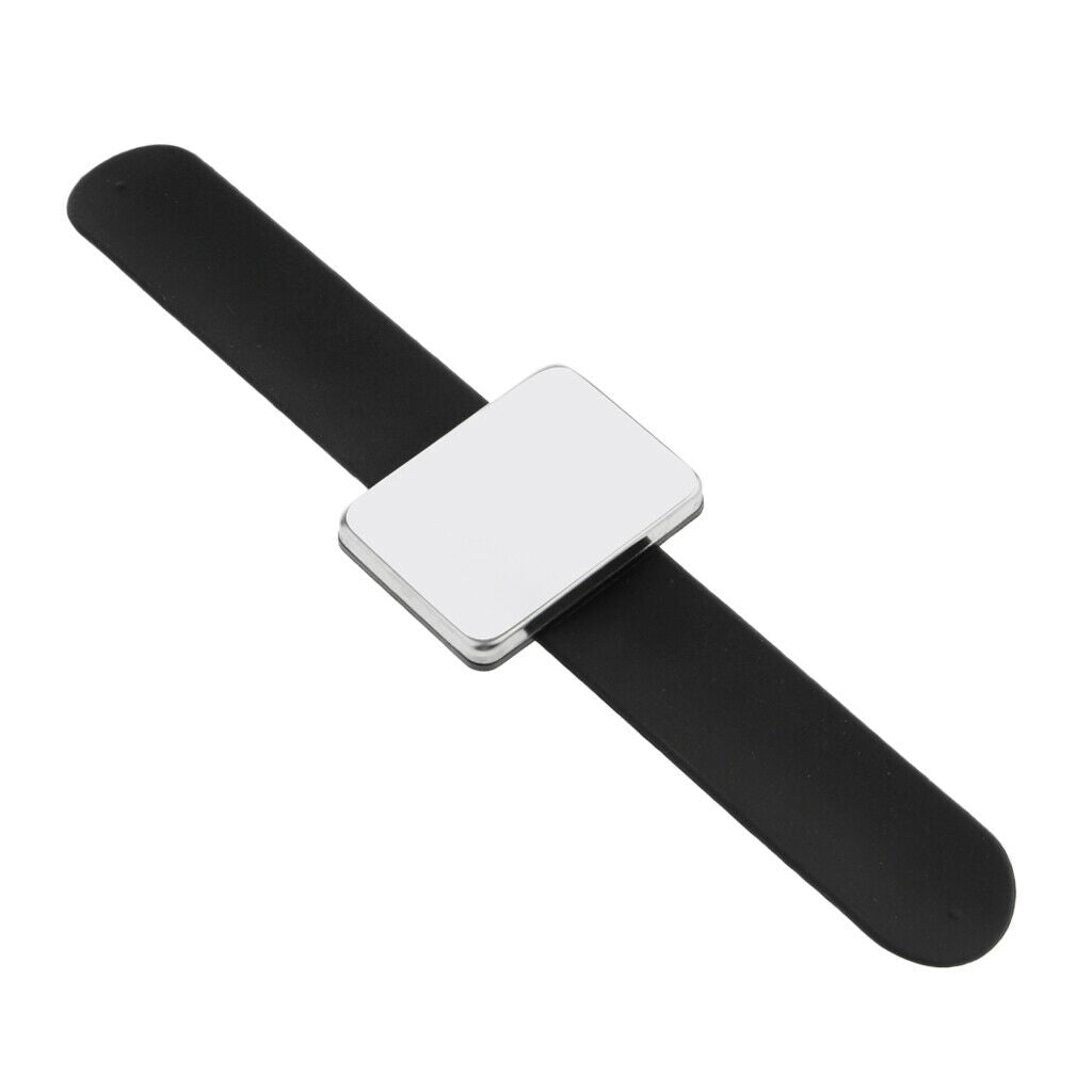 Portable Self Adhesive Magnetic Wrist Band for Hairstyling Hair Pin Holder Black