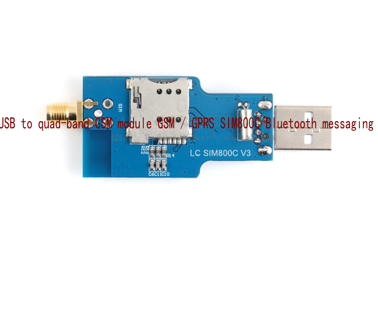 1pcs USB to GSM module Quad-band GSM/GPRS SIM800C SMS sending and receiving