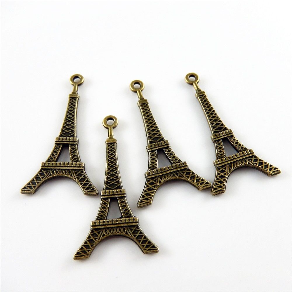 20 pcs Antiqued Bronze Alloy Charm Eiffel Tower For Pendant Dangle DIY 34*20*2mm