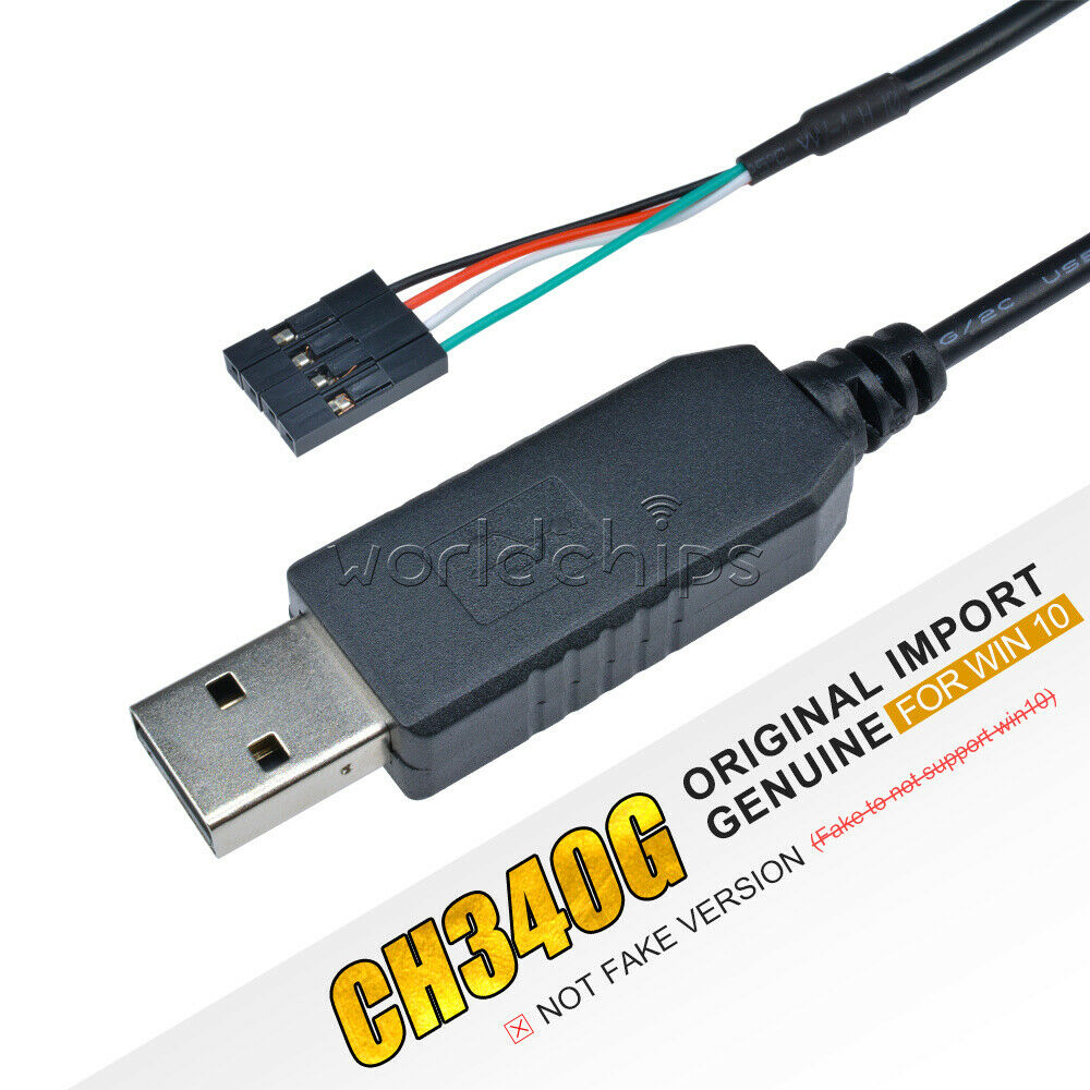 CH340G to TTL RS232 Serial 5V USB Cable with WIN10 for Arduino AVR MCU ARM