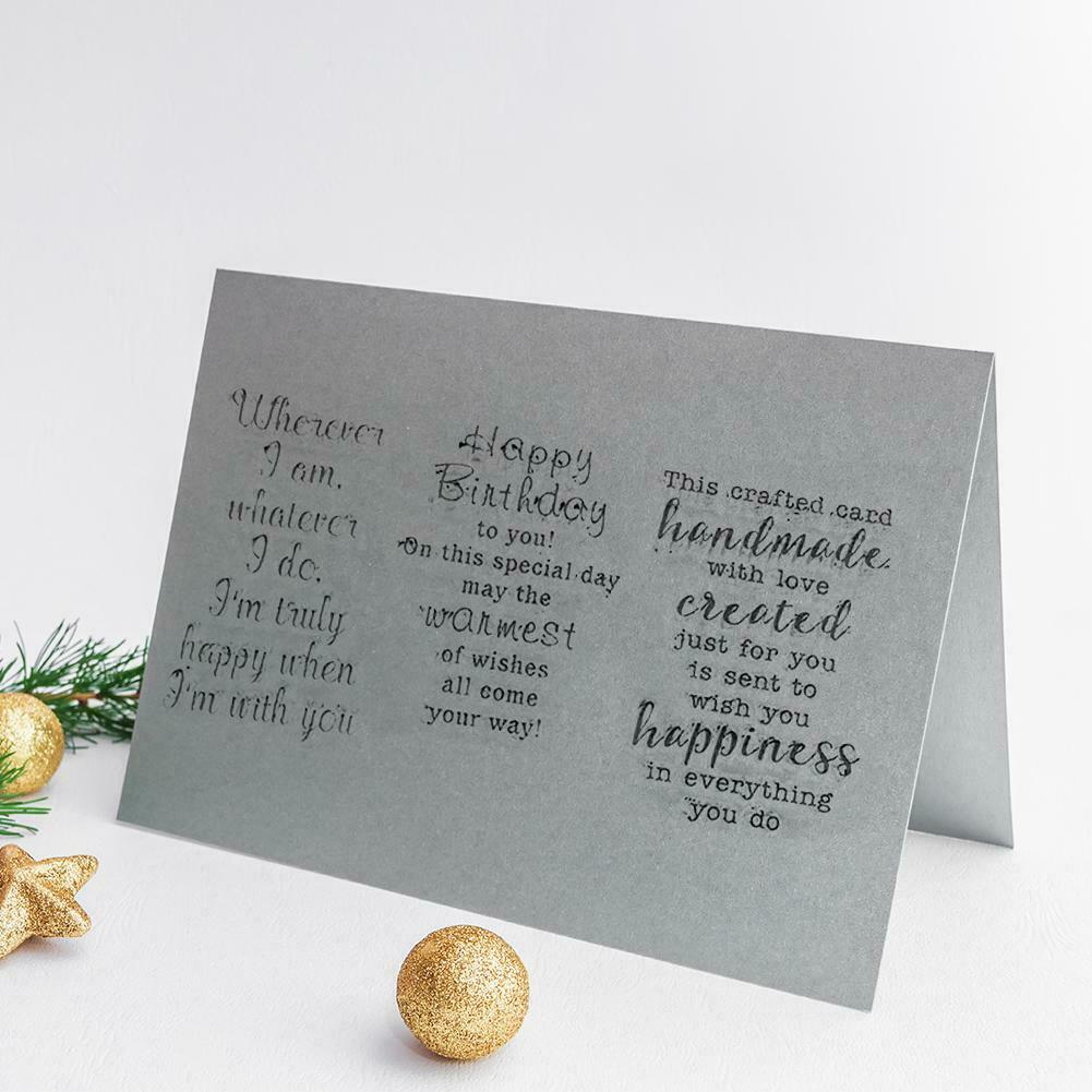 DIY Transparent Stamp Silicone Handmade Thanks Theme Photo Card Album Seals @
