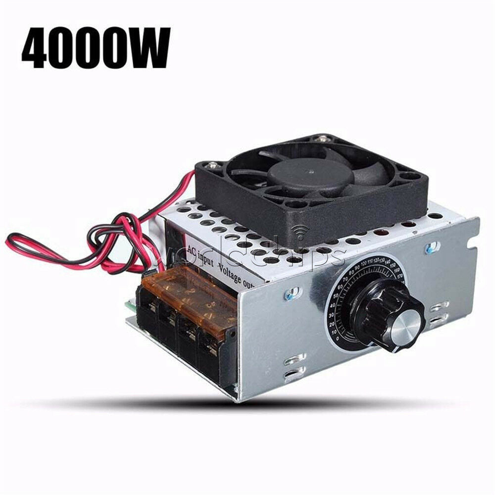AC 220V 4000W Speed Controller with Fan Case Voltage Regulator Thermostat Dimmer