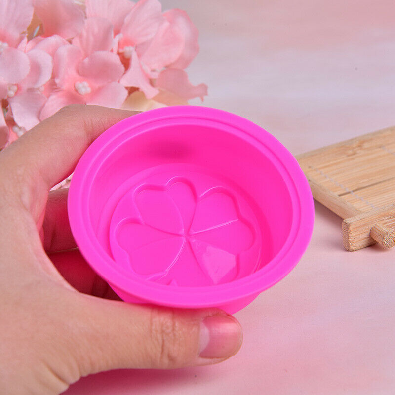 Four-Leaf Clover Handmade DIY Silicone Soap Mold Fondant Cake Decorating .l8