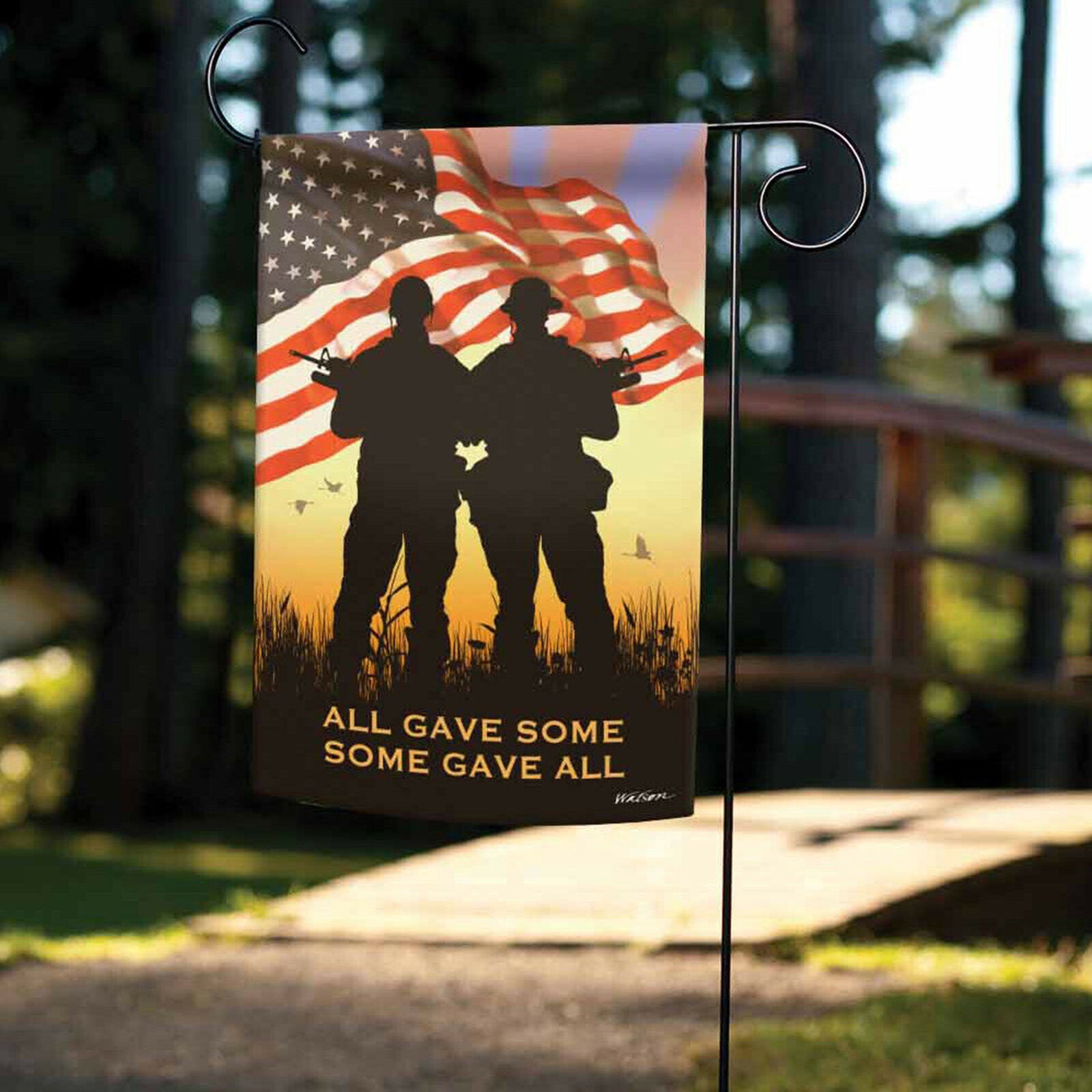 Toland Some Gave All 12.5 x 18 Patriotic America Veteran Memorial Garden Flag