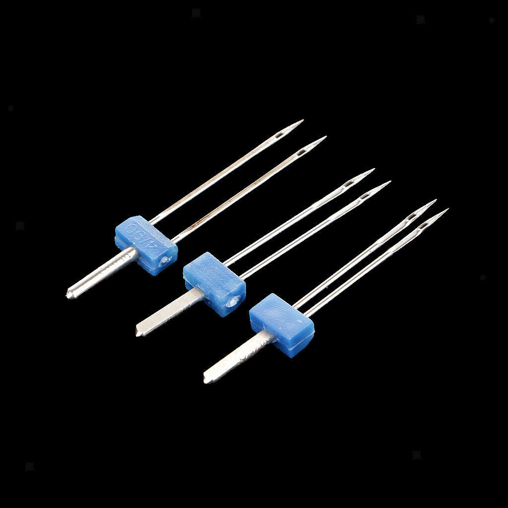 3 Sizes Double Twin Needles Pins + Pintuck 9 Grooves Presser