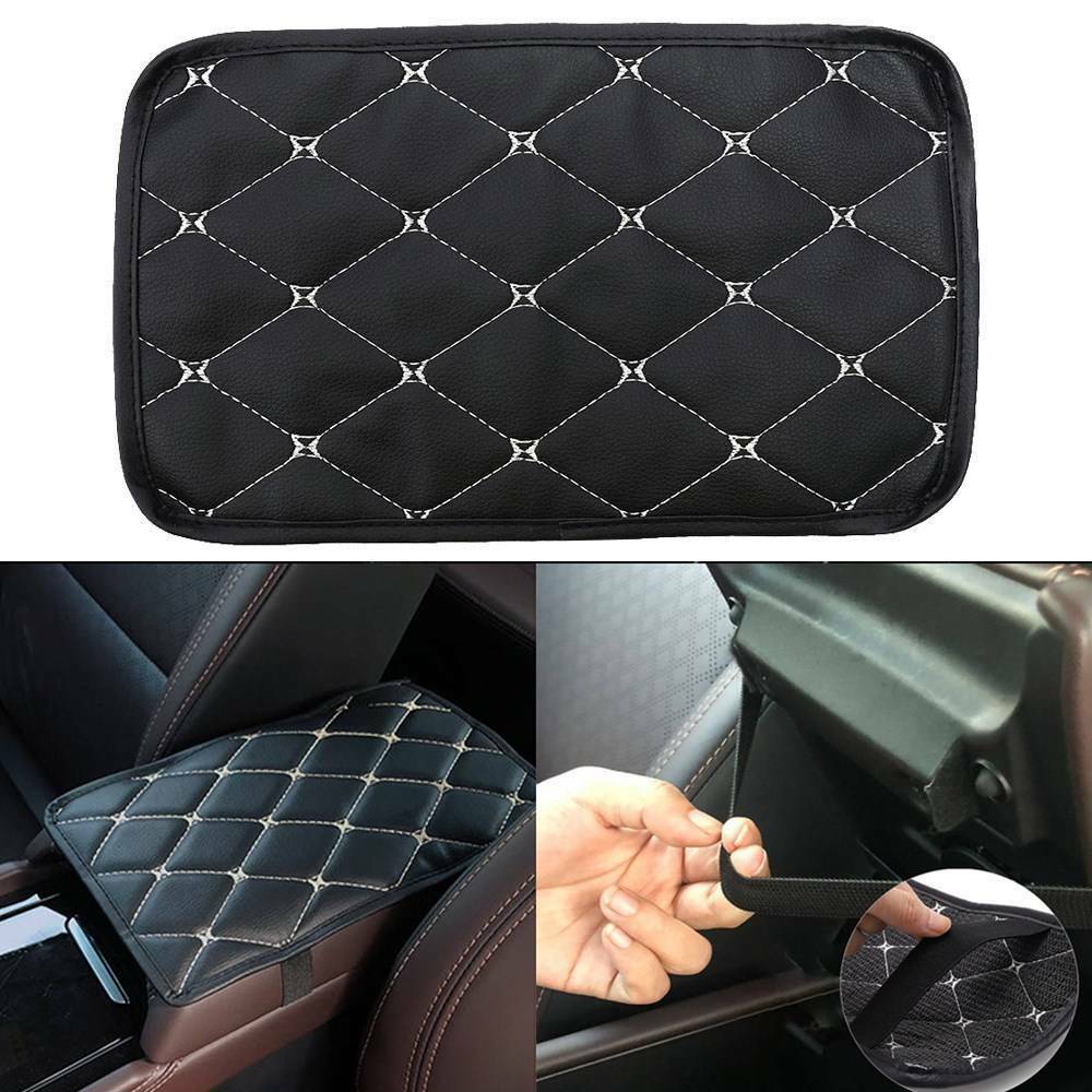 Universal Soft Auto Car Leather Armrest Pad Center Console Box Cover Cushion
