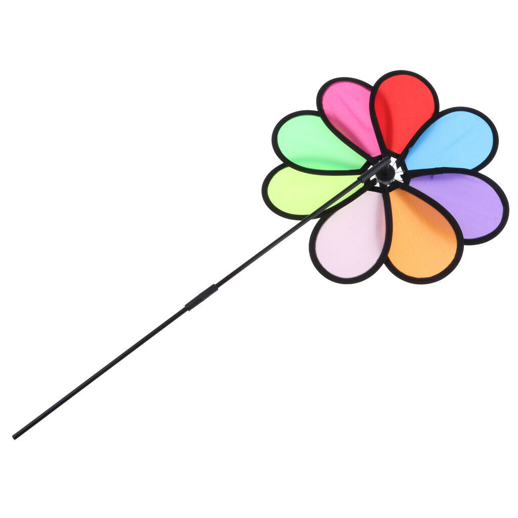Portable Wind Spinner Pinwheel Wind Chime Flower for Garden Party Festival