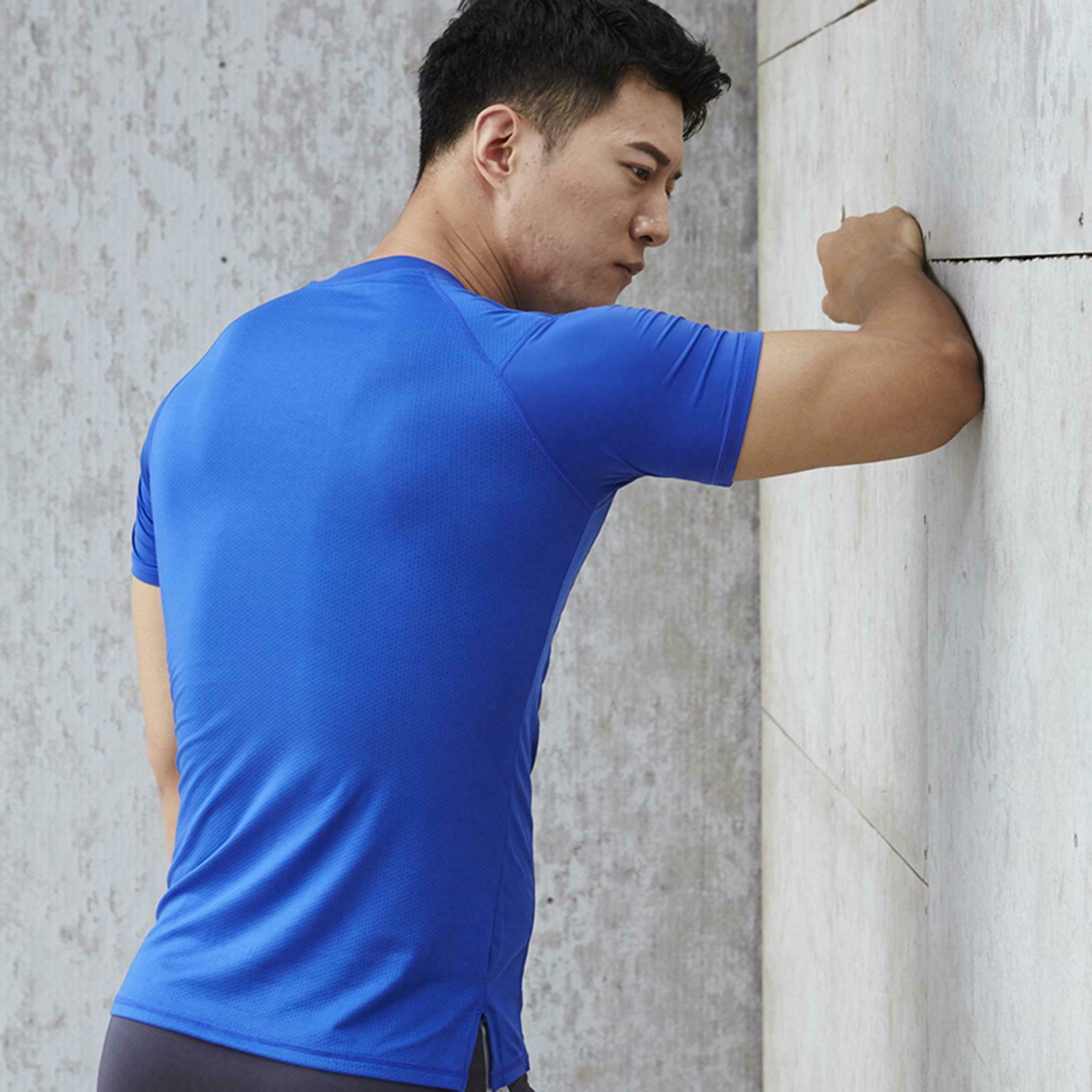 Men's Training T-Shirt Workout Fitness Clothes Compression Tight Shirt  L