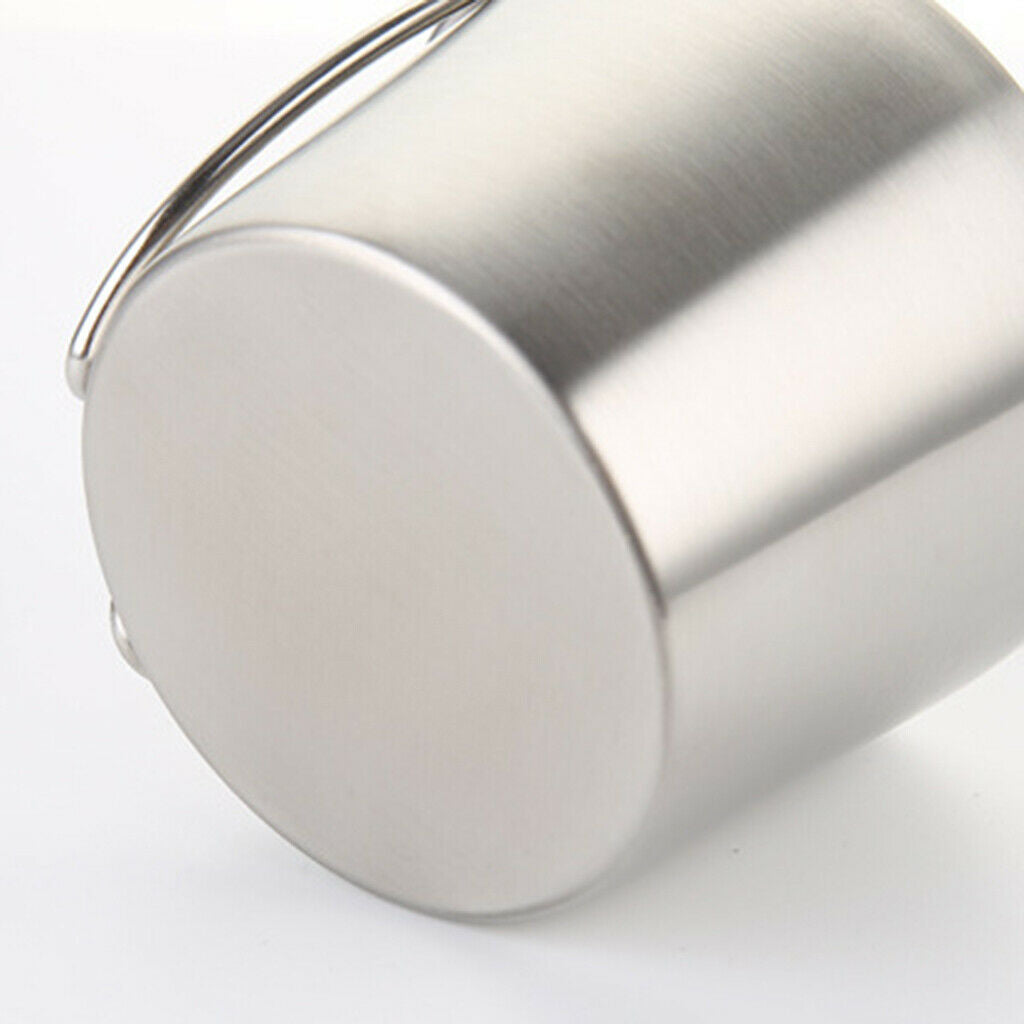 2Pcs Stainless Steel Mugs Metal Coffee Tea Cup Mug Cups Handles