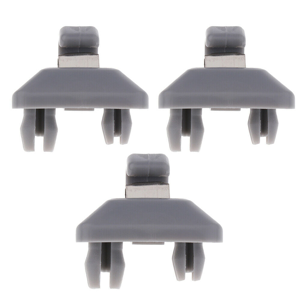3x Gray Sun Visor Clip Hook Clip Bracket For Audi A4L Q5 A5 Q3 12-17 A6L New