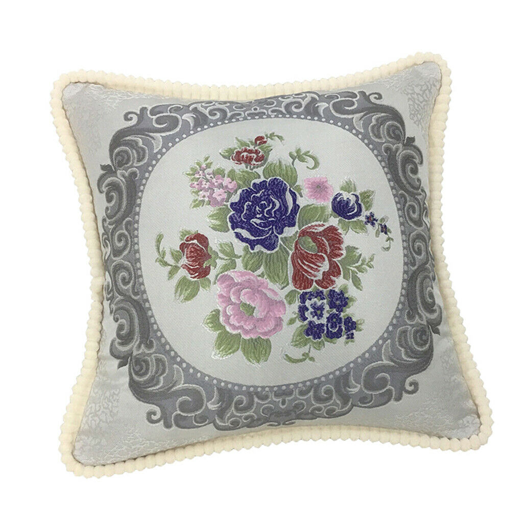 48x48cm Chinese Peony Embroidery Throw Pillow Cushion for Sofa Color_2