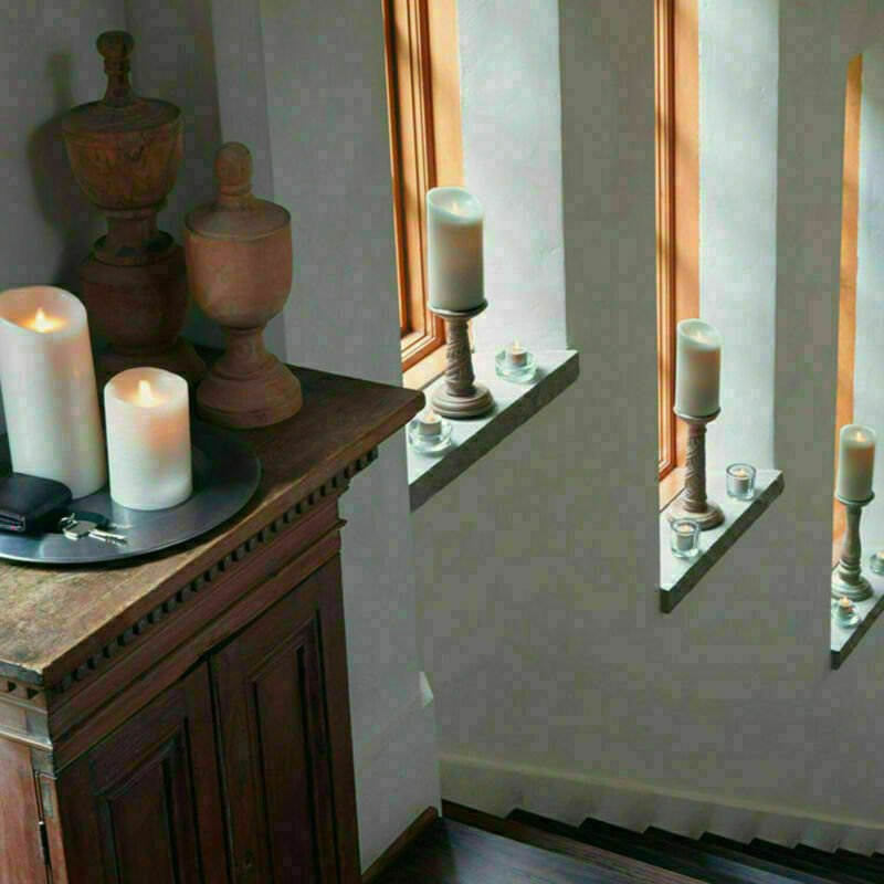 2pcs Novelty Place Flickering LED Candles Swinging Frame Realistic Flameles