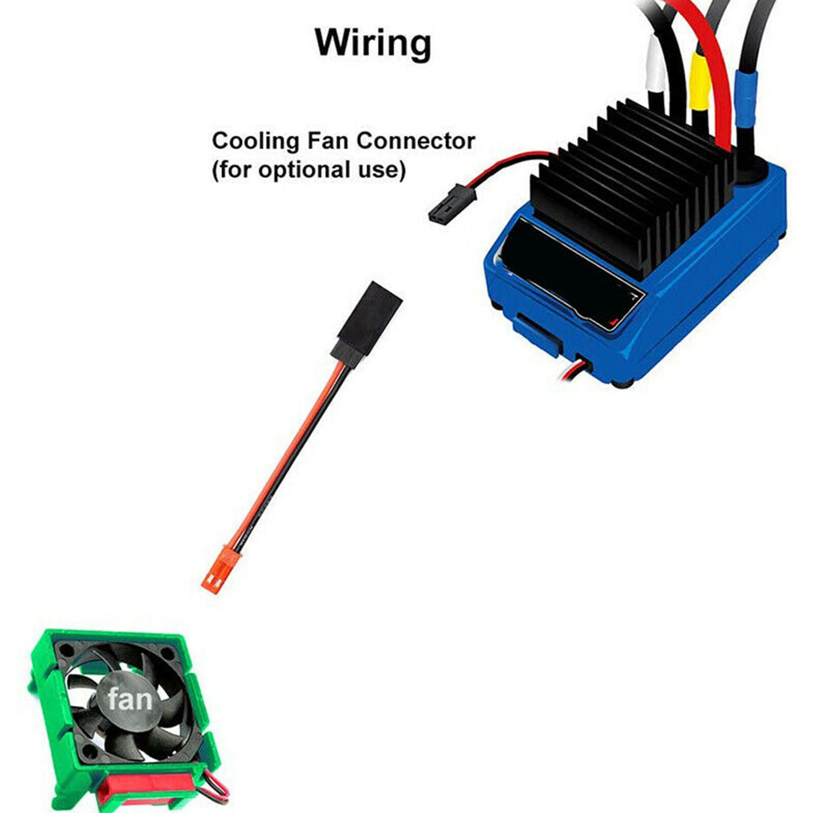 6PCS JST Plug Distributor Set for Traxxas -4 RC Car Track Truck Cooling Fan