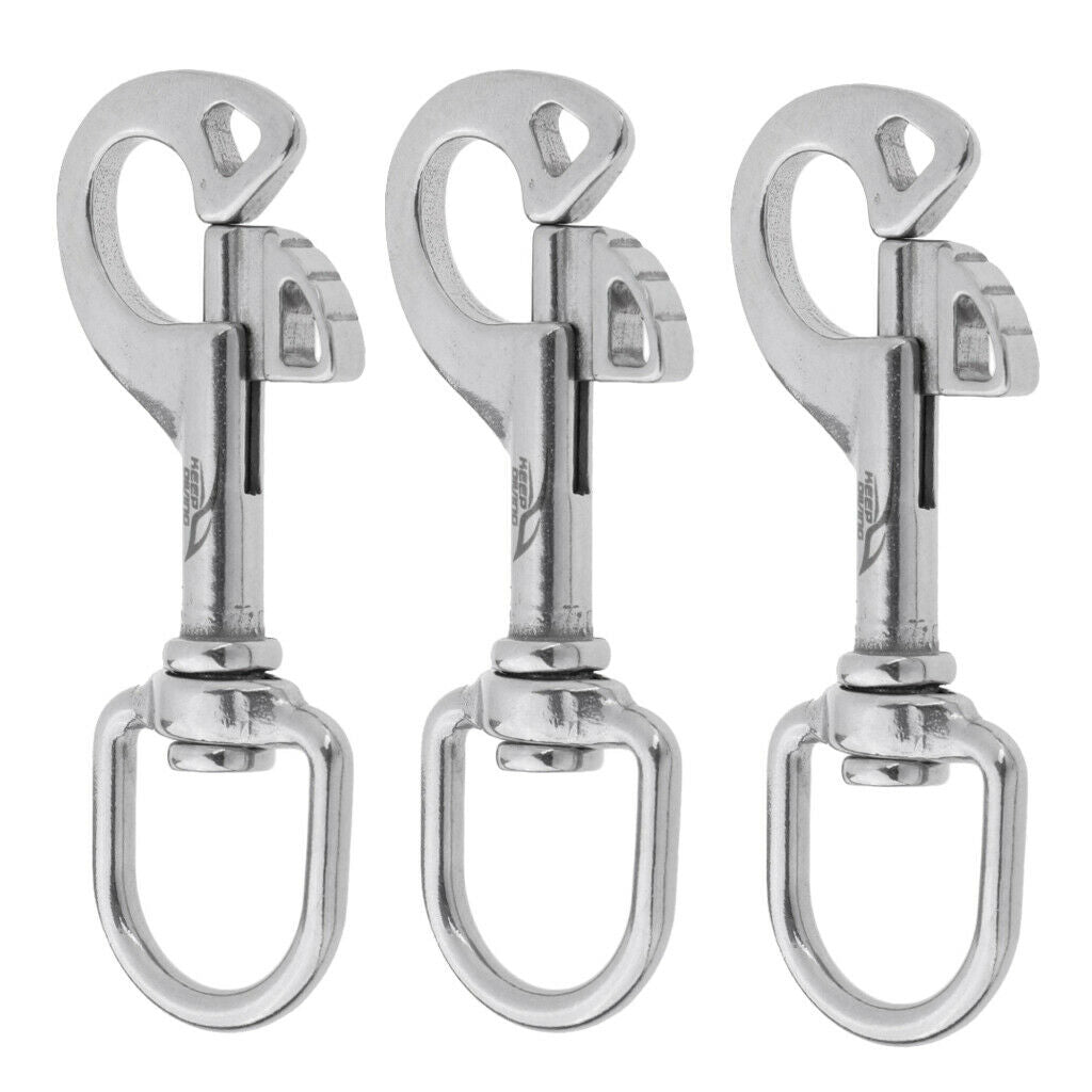 3Pcs Dog Latch Metal  Bolt Snap Hook Lock Fastener Clip Connector