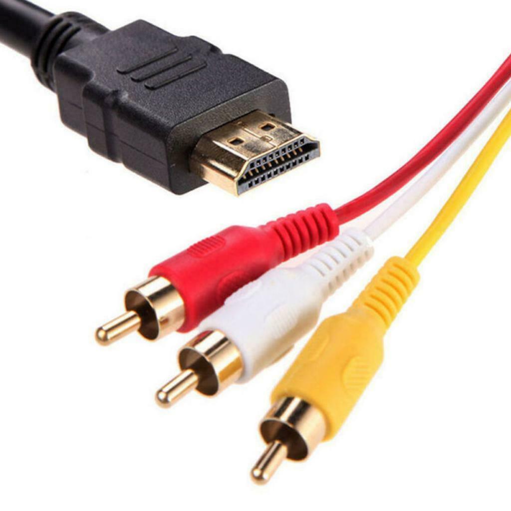 to 3 RCA Adapter Cable 1.5m HDTV to Chinch Cable
