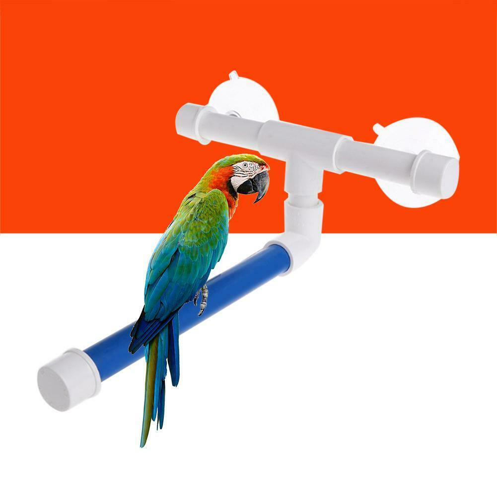 Pet Parrot Bird Standing Platform Rack Wall Shelf Bath Shower Stand Toys @