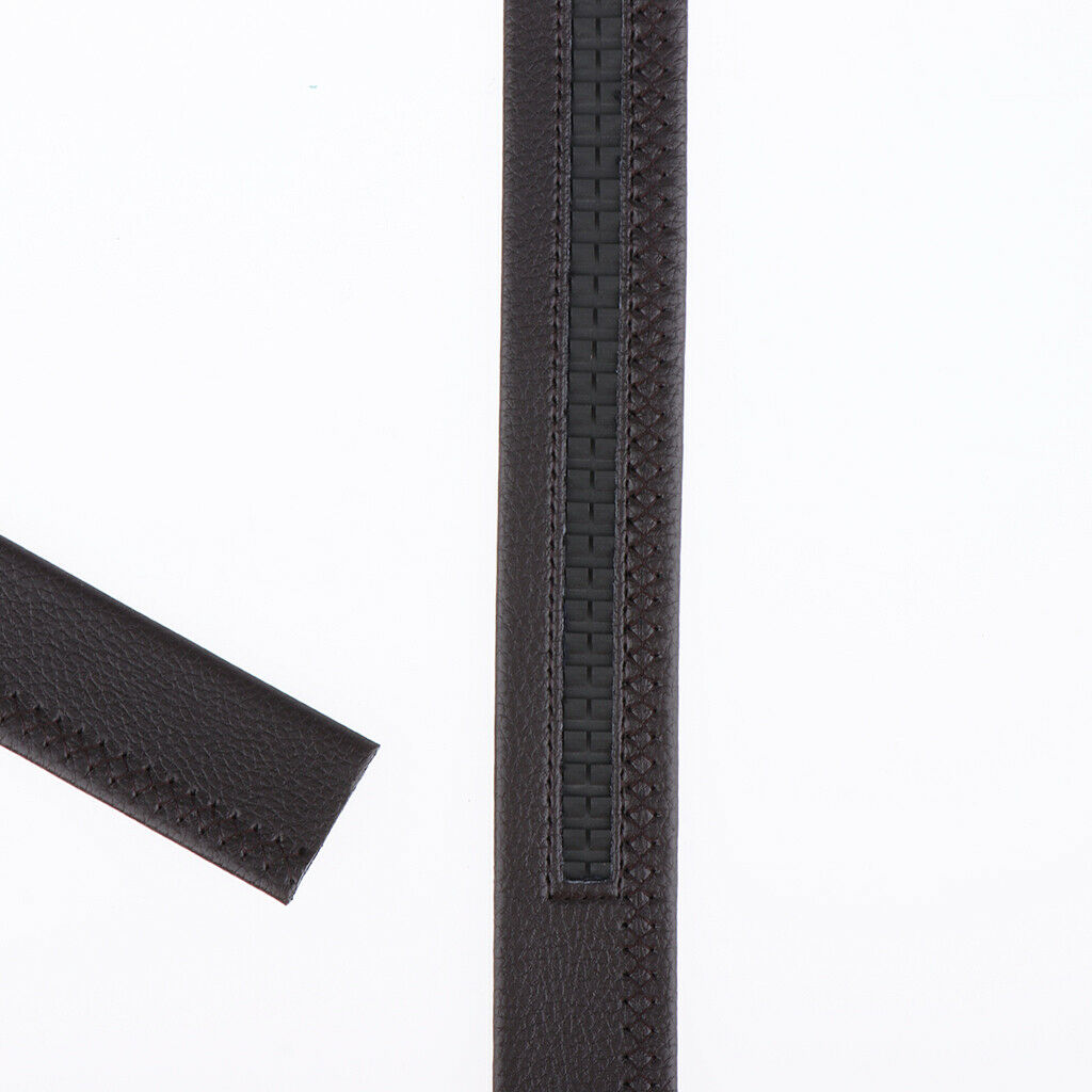 2 Pcs Black and Brown Belt Replacement Adjustable PU Leather Belt Straps for