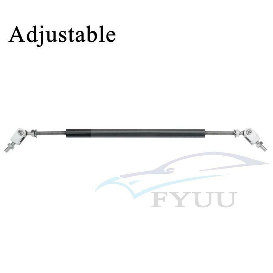 Adjustabl 200mm Front Bumper Lip Splitter Strut Rod Tie Support Bar Carbon Fiber