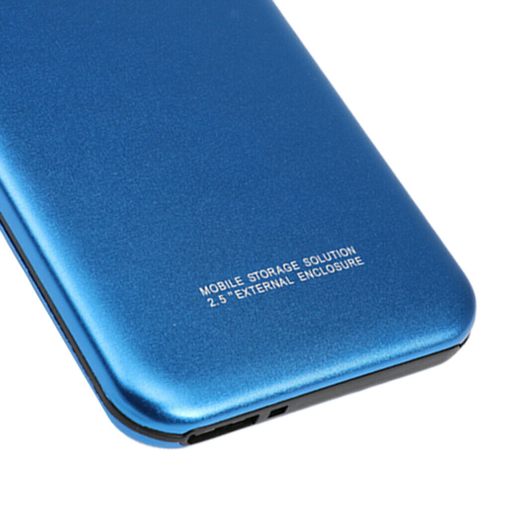 Blue 2.5inch External Hard Drive Enclosure HDD Case for Desktop for Laptop