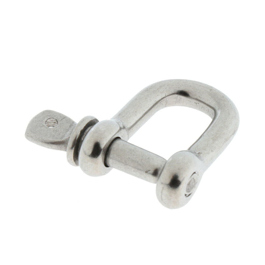 2pcs 4mm Chain Bow Rigging Shackle, Stainless Steel Bow Type Rigging, For Anchor