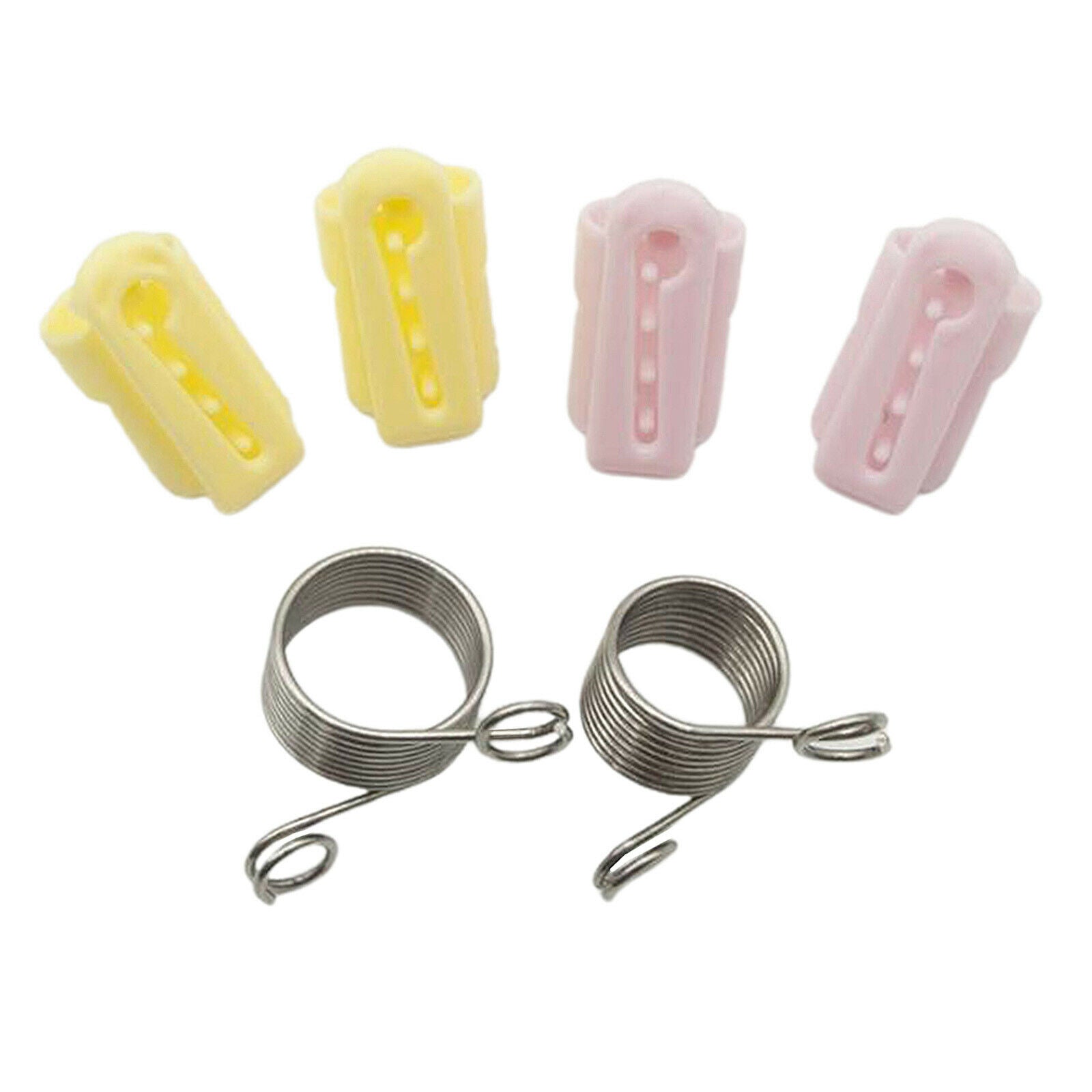 6x Finger Wear Thimble Yarn Guide Needle Thimble Plastic Ring Type Knitting Tool