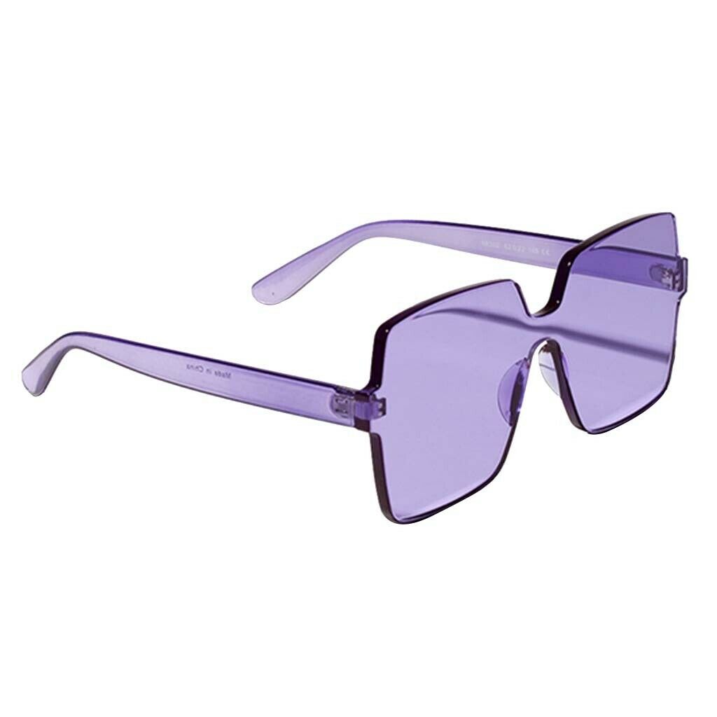 3 Pieces Fashion One Piece Sunglasses Square Rimless Eyeglasses Party Shades