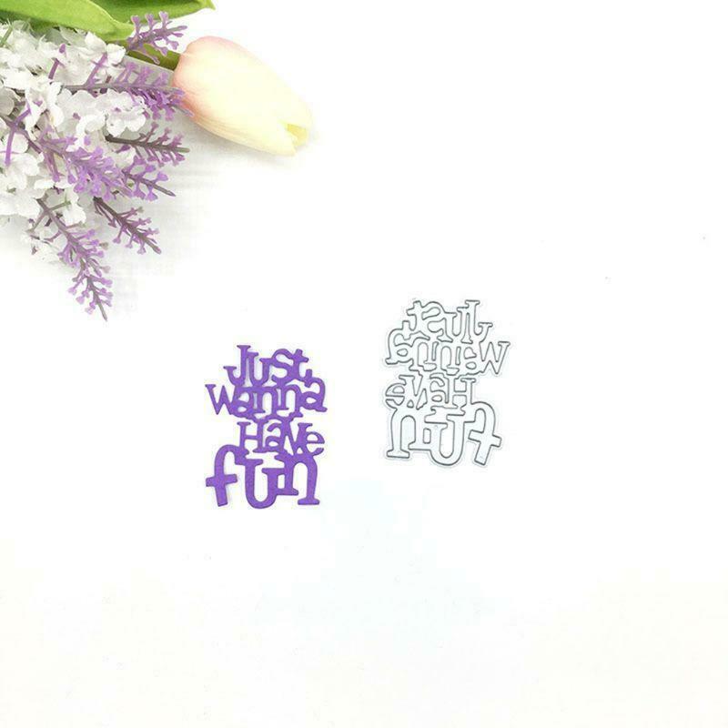 Funny Words Metal Cutting Dies Stencil DIY Scrapbook Photo Album Paper Card