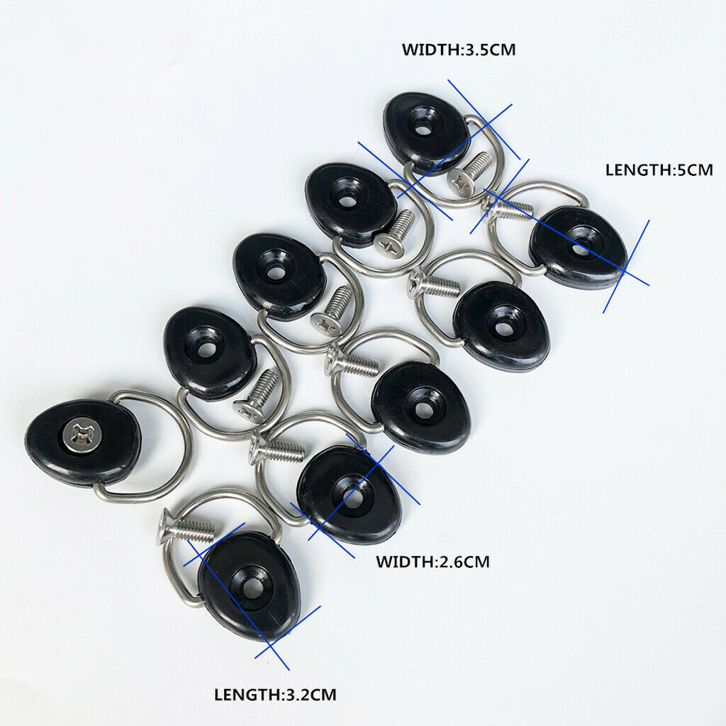 10x   Kayak   Canoe   Fishing   Dinghy   Boat   D   Ring   Tie   Down   Loop