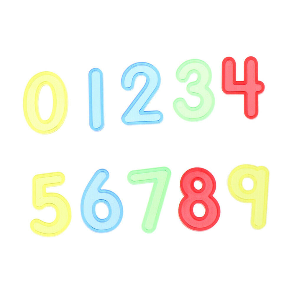 Transparent Plastic Numbers 0-9 Mathematics Baby Kids Gifts Numeral Toys