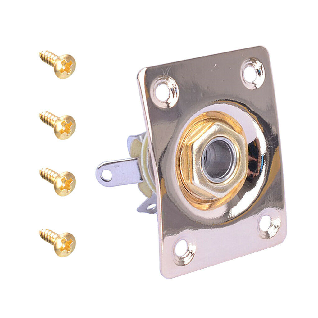 Metal Electric Guitar Output   Plate with Screws for Guitar Bass Parts