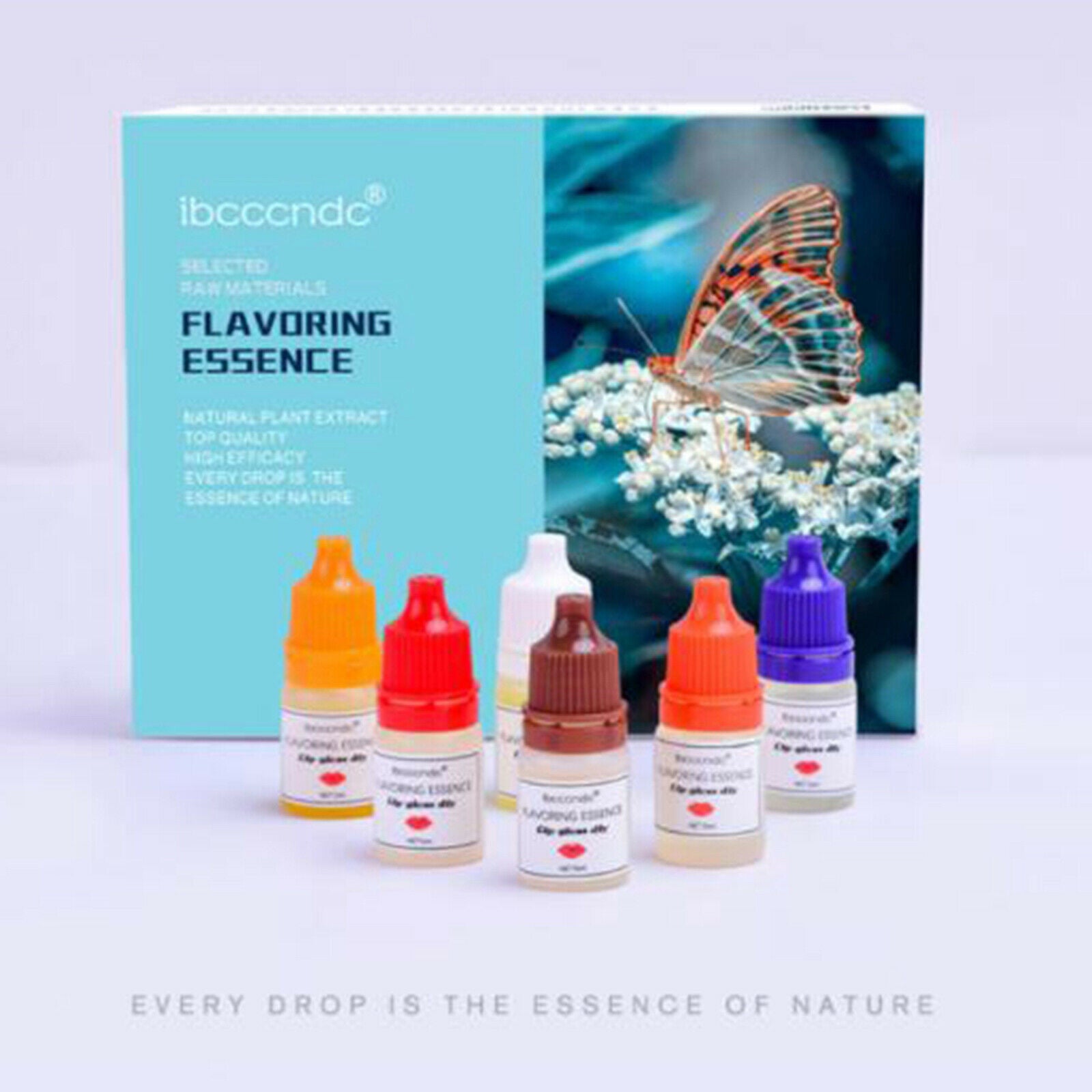 6Pcs Flavoring Essence for Handmade Cosmetic Lip Gloss Base Essential Oils 5ml