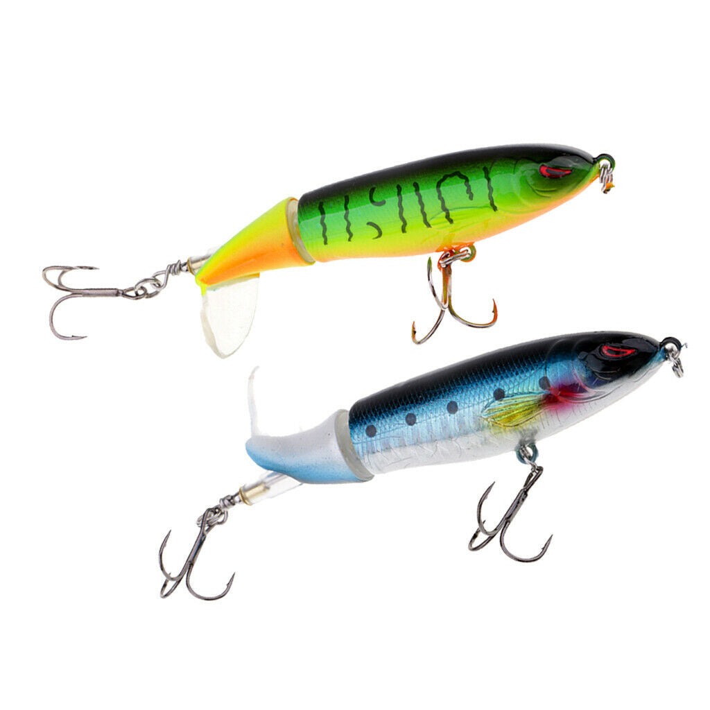 2pcs floating popper fishing lure hard simulation