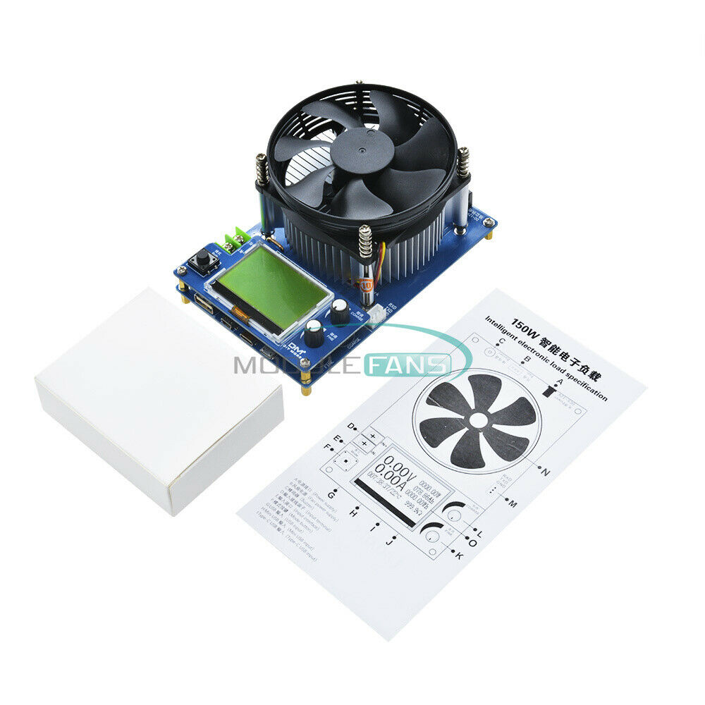 150W Intelligent Electronic Load Battery Discharge Tester Meter Detector 150V