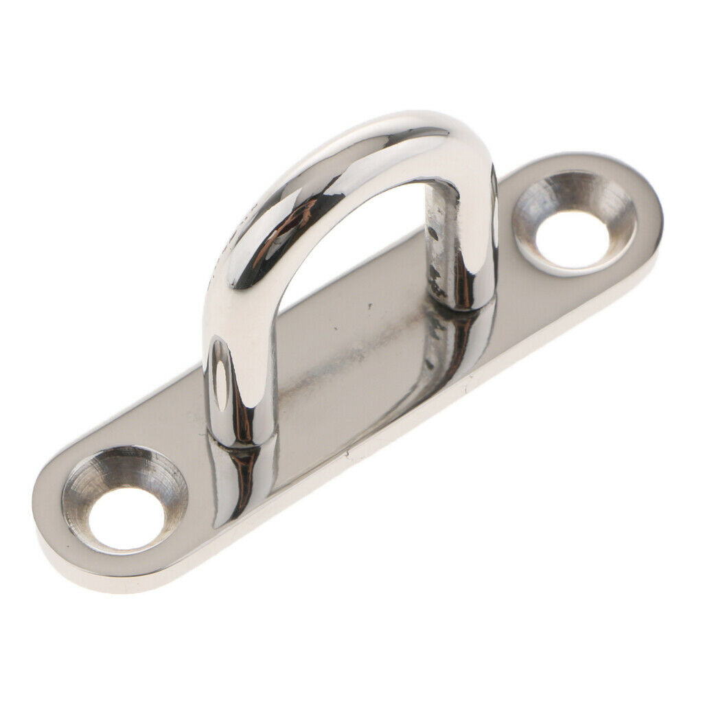 2PCS Eye Plates Stainless Steel Oblong Pad Eye