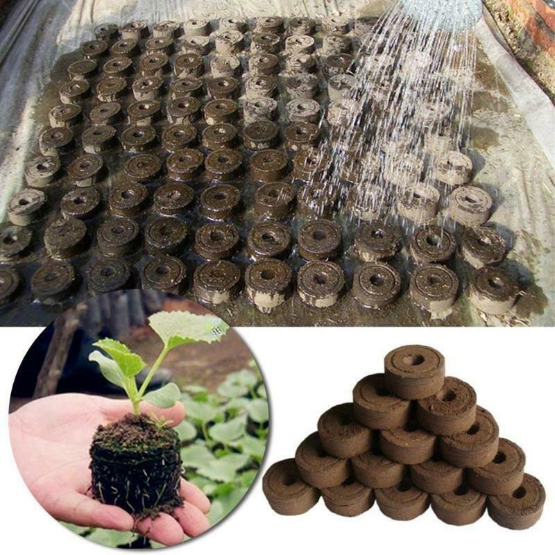 10x Plants Starting Nursery Soil Block Garden Cultivate Planting Peat Cultivate