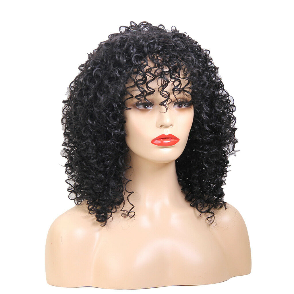 African American Style  Resistant Synthetic Hair Wigs +   Long Black