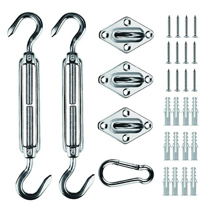 Shade Sail Hardware Kit 8 Inches Stainless Steel for Triple-cornered Heavy DutB1