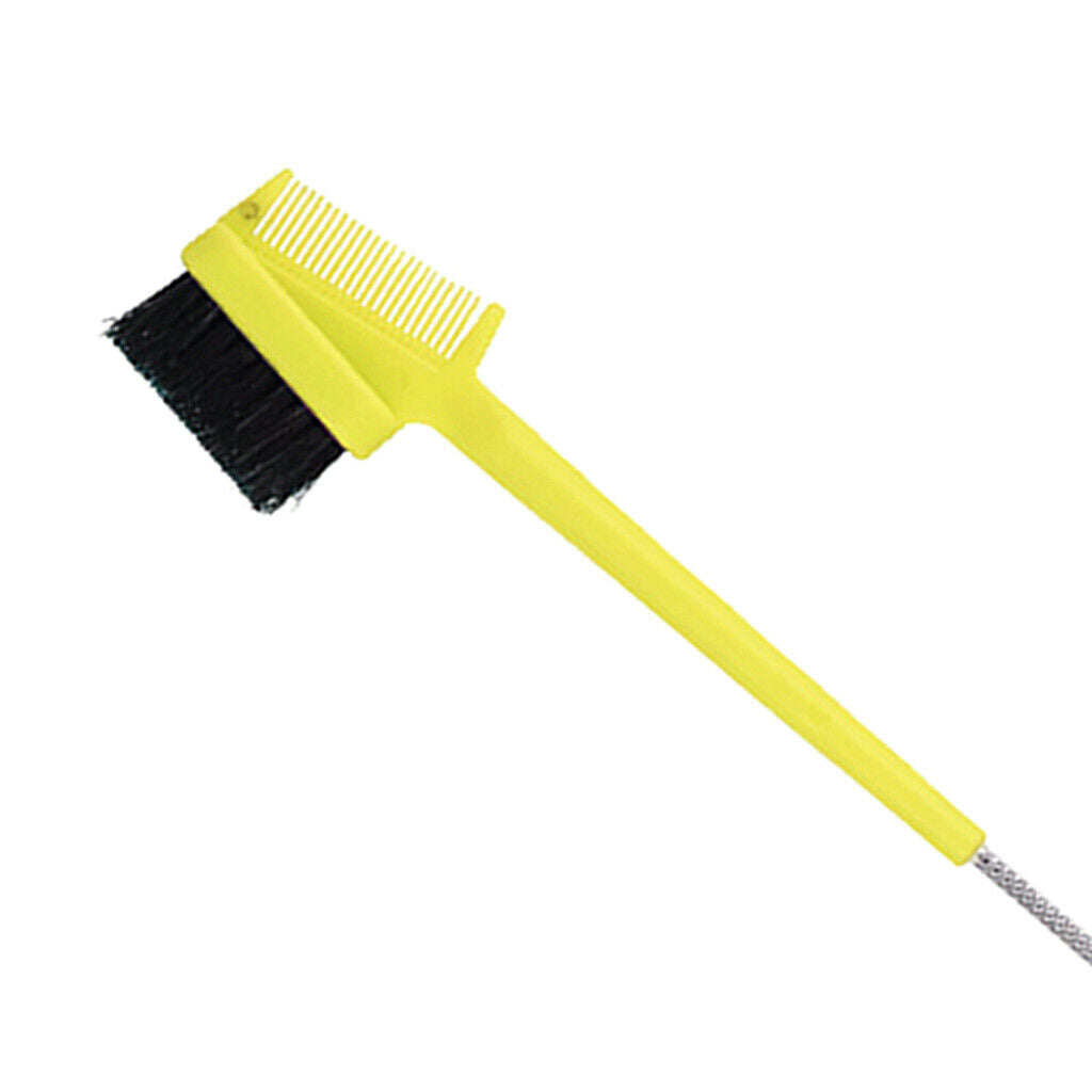 Eyebrow Eyelash Comb Brow Brush Beauty Makeup Hair Edge Comb Yellow