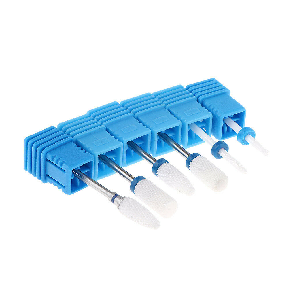 6 lot Nail Art Drill Bit Salon Manicure Filing Grinding Head Files Bits