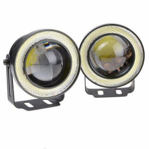 3.5" Inch COB LED Fog Light Projector Car Blue Angel Eyes Halo Ring DRL Lamp