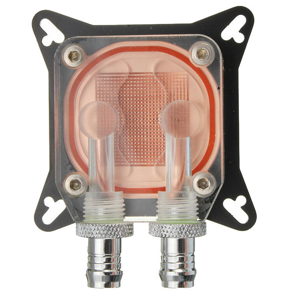 Transparent Water Cooling Block for GPU Liquid Cooler Waterblock, 50x50x3mm,