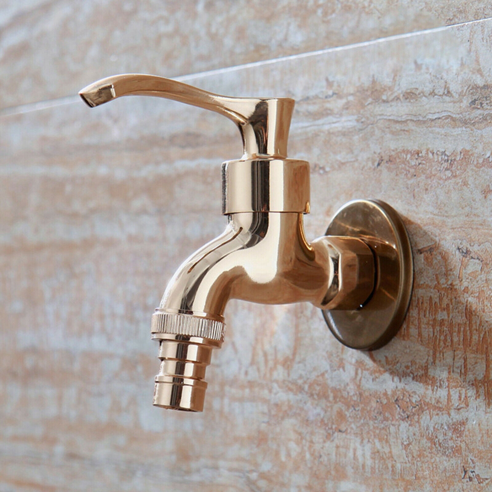 Water Tap Indoor Outdoor Faucet Garden Bibcock for Bathroom Titanium