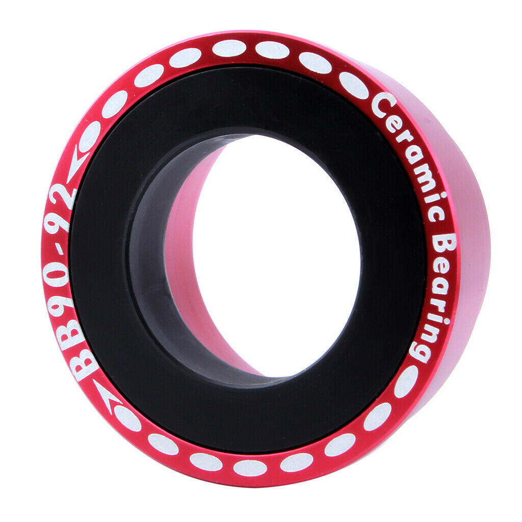Bike Bottom Bracket Bicycle Replacement BB90-92 Ceramic Axis Shaft Red