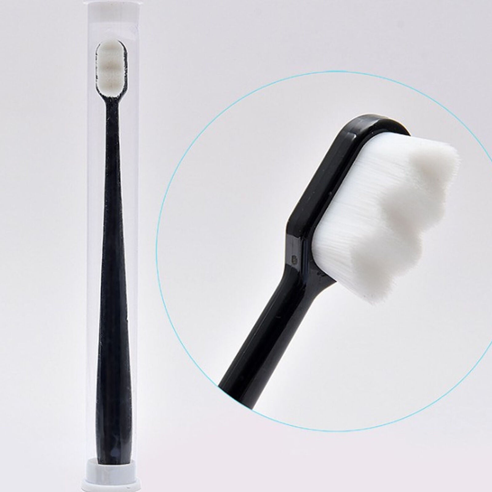 Extra Soft Micro-Nano Toothbrush for Sensitive Gums and Teeth. (2P) Black Wave B