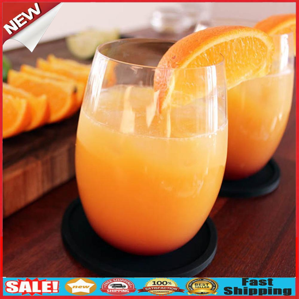 Silicone Non-Slip Placemat Round Insulation Waterproof Cup Mat Tableware @