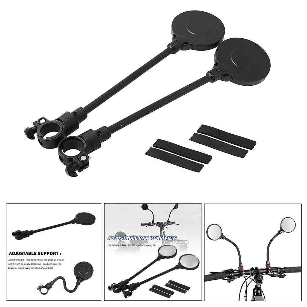 Cycling Bike Bicycle Handlebar Flexible Safe Rearview Rear View Mirror