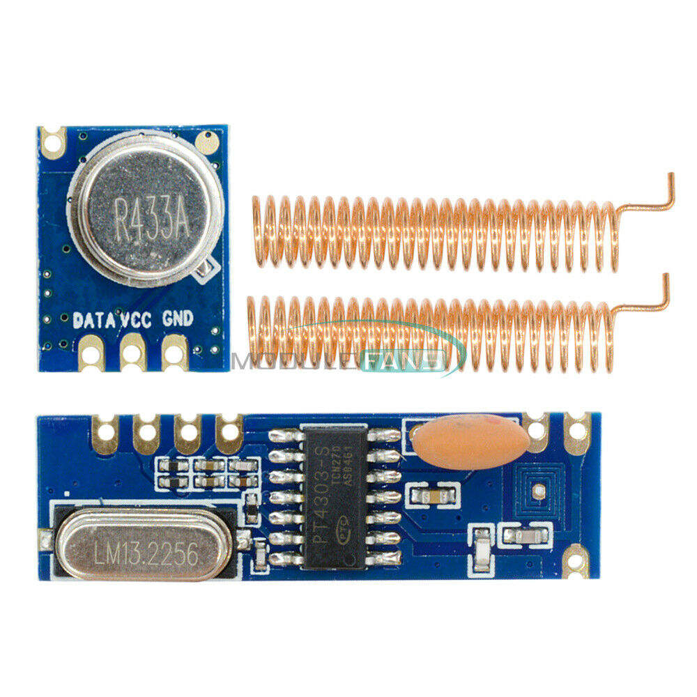 STX882 ASK 433MHz Transmitter & Receiver Module /w Nickel-plated Antenna