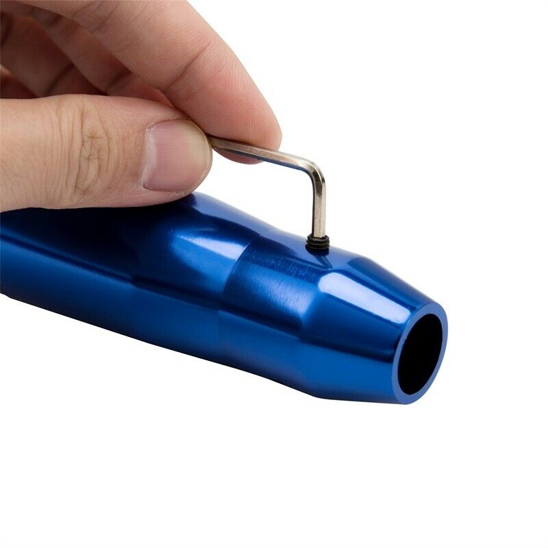 Blue Aluminum Car Auto Automatic Gear Stick Shift Knob Shifter Lever With Button